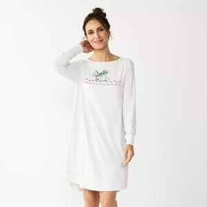 Croft & Barrow Nightgown Scottie Dog 'Walking in a Winter Wonderland'